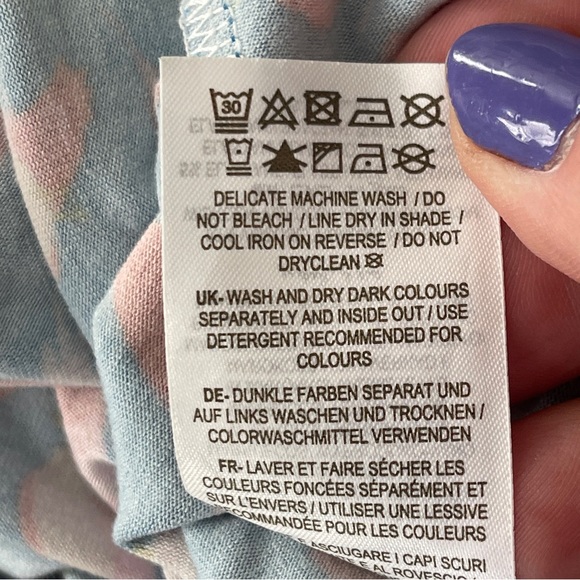 BODEN Blue LOLA Midi Dress with Pockets Size 6P Bird Print Vacationcore Casual - Picture 10 of 11